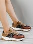 Abstract Pattern Patchwork Casual Sneakers