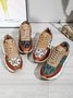 Abstract Pattern Patchwork Casual Sneakers