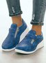 Rhinestone Casual Wedge Sneakers