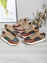 Abstract Pattern Patchwork Casual Sneakers