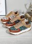 Abstract Pattern Patchwork Casual Sneakers