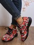 Christmas Santa Red Graphic Casual Sneakers