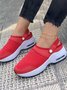 Breathable Mesh Panel Synthetic Leather Portable Sneakers