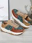 Abstract Pattern Patchwork Casual Sneakers