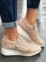Rhinestone Casual Wedge Sneakers