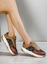 Abstract Pattern Patchwork Casual Sneakers