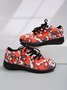 Christmas Santa Red Graphic Casual Sneakers