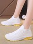 I Love U Pattern Slip On Knit Sneakers