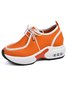 Split Joint Lace-Up Platform Air Cushioned Sneakers