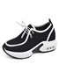 Split Joint Lace-Up Platform Air Cushioned Sneakers