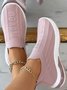 I Love U Pattern Slip On Knit Sneakers