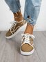 Plus Size Split Joint Canvas Sneakers