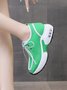 Split Joint Lace-Up Platform Air Cushioned Sneakers
