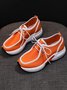 Split Joint Lace-Up Platform Air Cushioned Sneakers