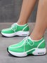 Split Joint Lace-Up Platform Air Cushioned Sneakers