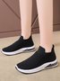I Love U Pattern Slip On Knit Sneakers