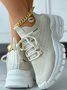 Letters Breathable Slip On Knit Sneakers