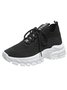 Letters Breathable Slip On Knit Sneakers