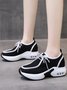 Split Joint Lace-Up Platform Air Cushioned Sneakers