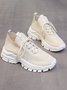 Letters Breathable Slip On Knit Sneakers