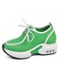 Split Joint Lace-Up Platform Air Cushioned Sneakers
