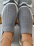 I Love U Pattern Slip On Knit Sneakers