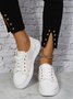 Plus Size Split Joint Canvas Sneakers