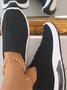 I Love U Pattern Slip On Knit Sneakers