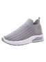 I Love U Pattern Slip On Knit Sneakers