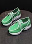 Split Joint Lace-Up Platform Air Cushioned Sneakers