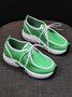 Split Joint Lace-Up Platform Air Cushioned Sneakers