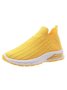 I Love U Pattern Slip On Knit Sneakers