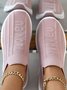 I Love U Pattern Slip On Knit Sneakers