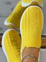 I Love U Pattern Slip On Knit Sneakers