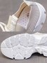 Letters Breathable Slip On Knit Sneakers