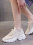 Letters Breathable Slip On Knit Sneakers