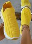 I Love U Pattern Slip On Knit Sneakers