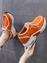 Split Joint Lace-Up Platform Air Cushioned Sneakers