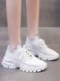 Letters Breathable Slip On Knit Sneakers