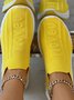 I Love U Pattern Slip On Knit Sneakers