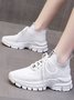 Letters Breathable Slip On Knit Sneakers