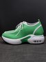 Split Joint Lace-Up Platform Air Cushioned Sneakers