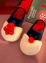Christmas Color Block Warm Indoor Thermal Slippers