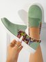 Plus Size Ethnic Split Joint Flats