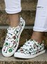 Christmas Snowman Plus Size Lace Up Flats