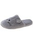 Cartoon Cat Embroidery Furry Slippers