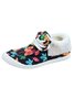 Women's Large Maple Leaf Sunflower Printed Plush Splicing Flat Shoes