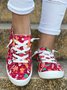 Christmas Snowman Printing Plus Size Flats