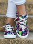 Christmas Snowman Plus Size Lace Up Flats