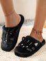 Cartoon Cat Embroidery Furry Slippers